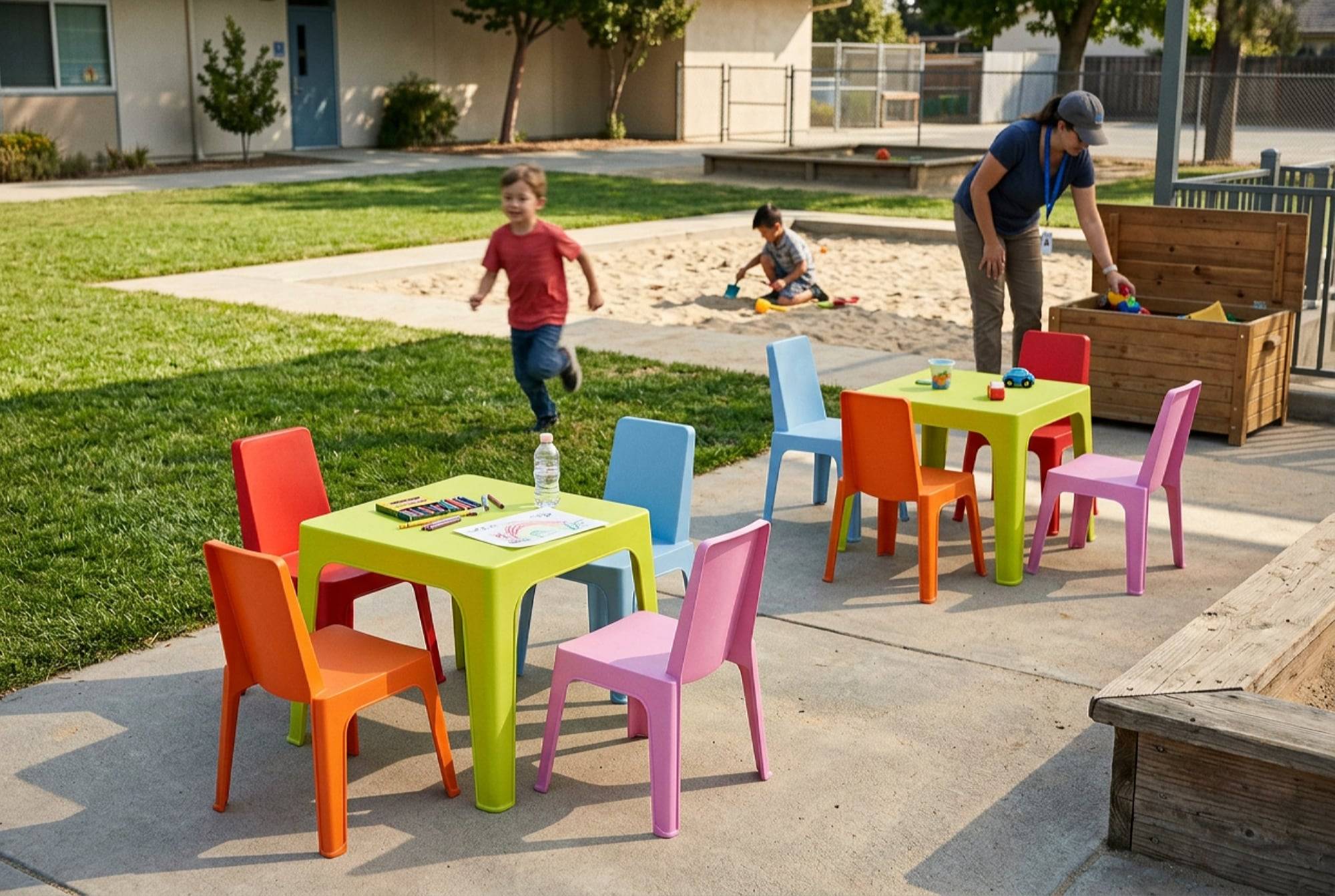Garbar - Chaises et table pour enfants Julieta garbar plastique multicolore (Lot de 4+1) - Image 5