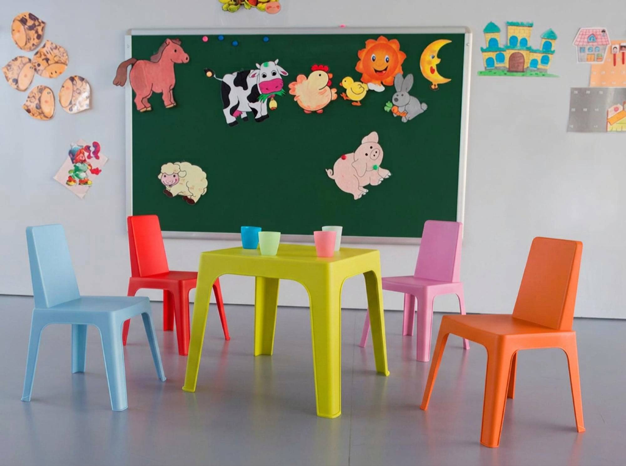 Garbar - Chaises et table pour enfants Julieta garbar plastique multicolore (Lot de 4+1) - Image 2
