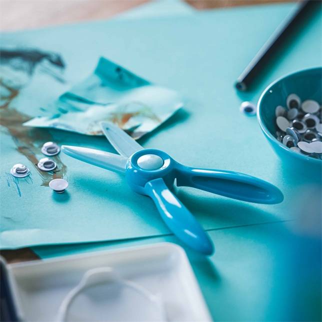 Fiskars - Premiers ciseaux pour enfants à partir de 2 ans - lames en plastique - bleu - Image 6