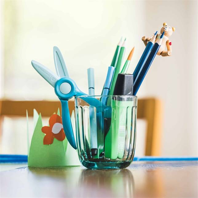 Fiskars - Premiers ciseaux pour enfants à partir de 2 ans - lames en plastique - bleu - Image 5