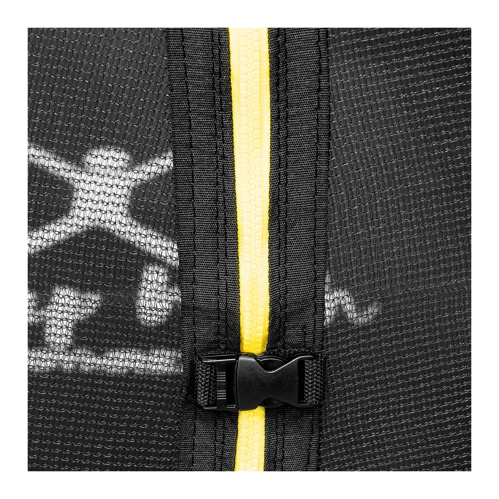 Helloshop26 - Trampoline de jardin - diamètre 244 x 180 cm - 80 kg - filet de sécurité - noir/gris - Image 4