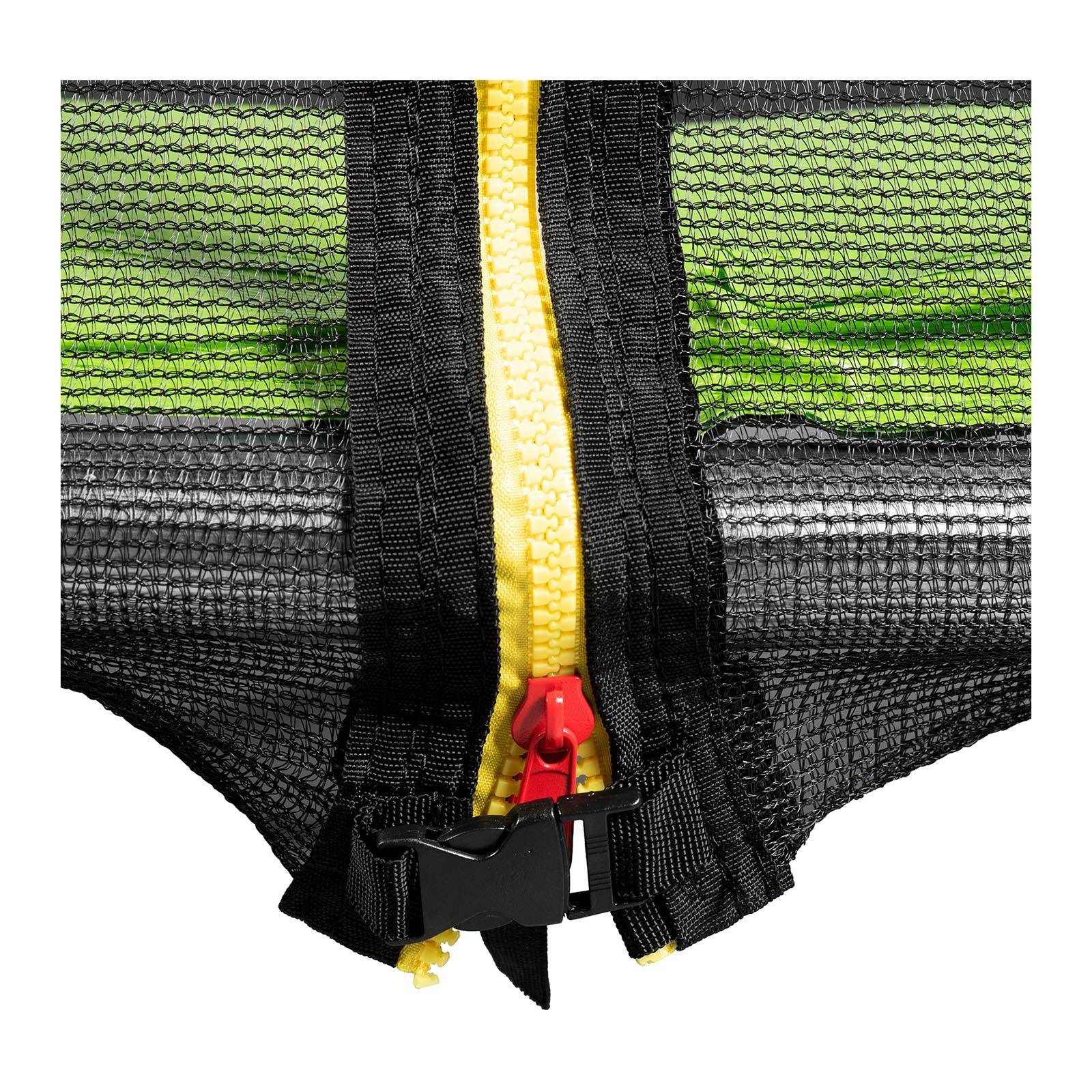 Helloshop26 - Trampoline de jardin - diamètre 244 x 180 cm - 80 kg - filet de sécurité - noir/gris - Image 2