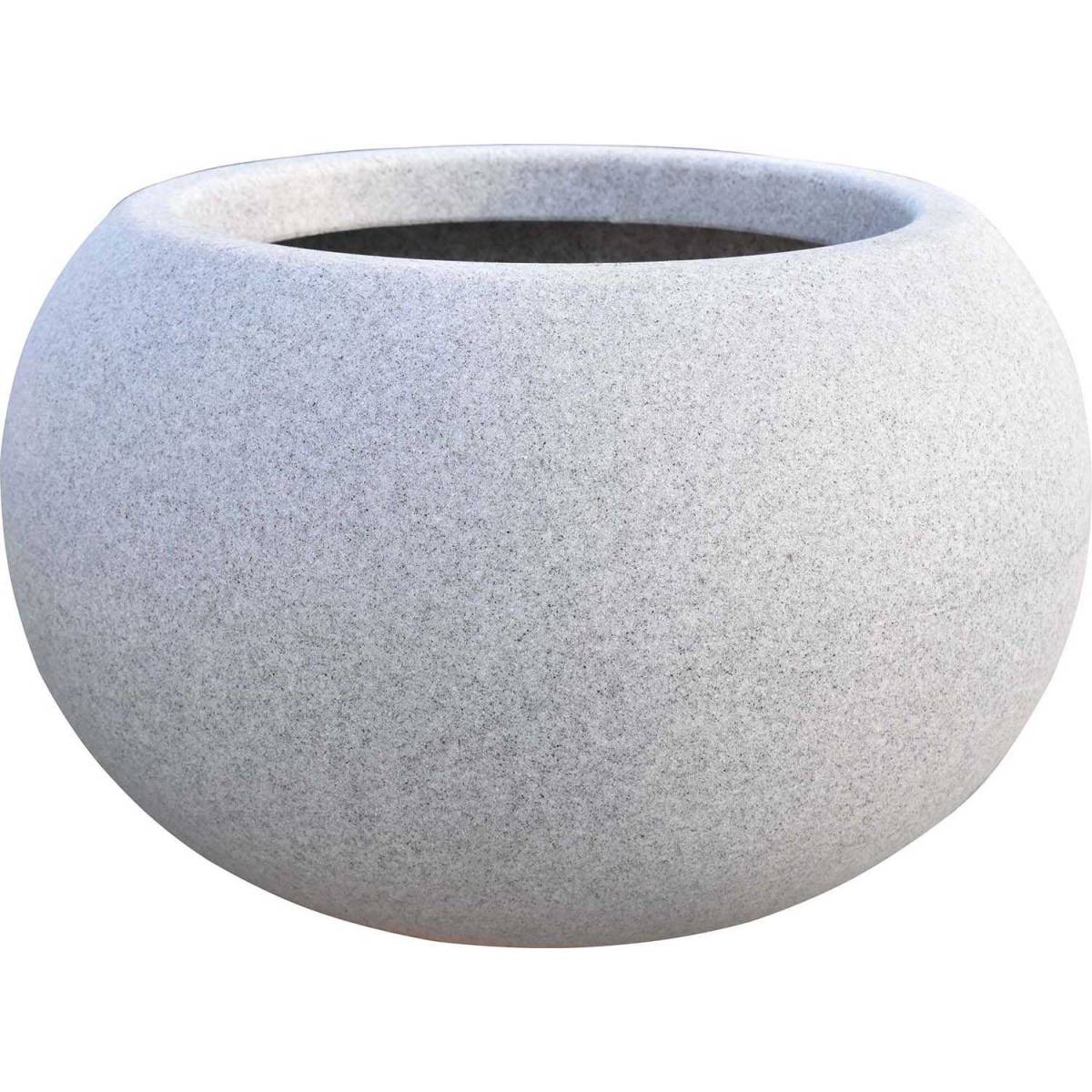 Roto - Jardinière ronde en polyéthylène granit Swing 63 x 40 cm - Image 1