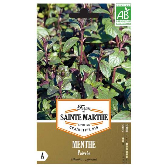Promesse de Fleurs - Menthe poivrée Bio - Ferme de Sainte Marthe le sachet de 1500 graines environ (0,1g)