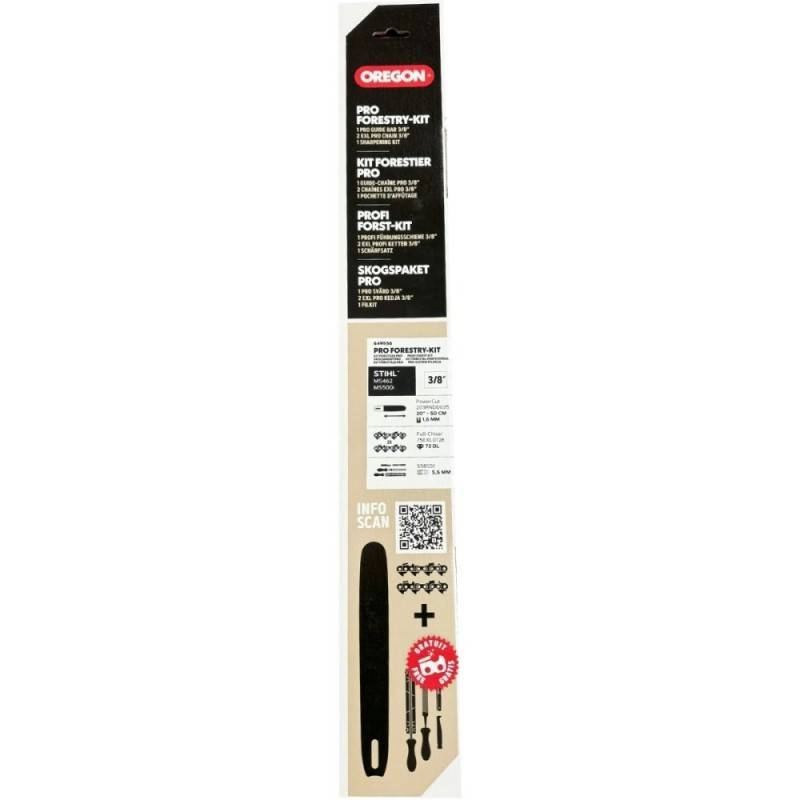 Oregon - Kit forestier Pro 50cm guide PowerCut – OREGON – 2 chaînes + kit d'affûtage – 649557 - Image 2