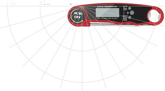 Thermomètre de Cuisson Numérique Rouge - IntiMeg - Image 2