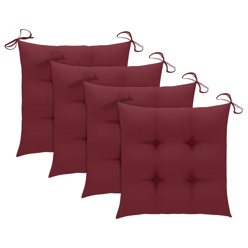 PANGIVO - Chaises de jardin teck rouge bordeaux 55 x 60 x 89 cm - PANGIVO - Image 3