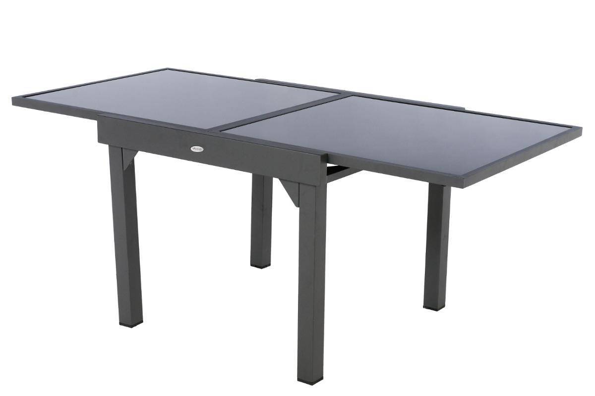 Hesperide - Table de jardin extensible "Piazza" anthracite & graphite 8 places en aluminium traité époxy Hespéride - Image 4
