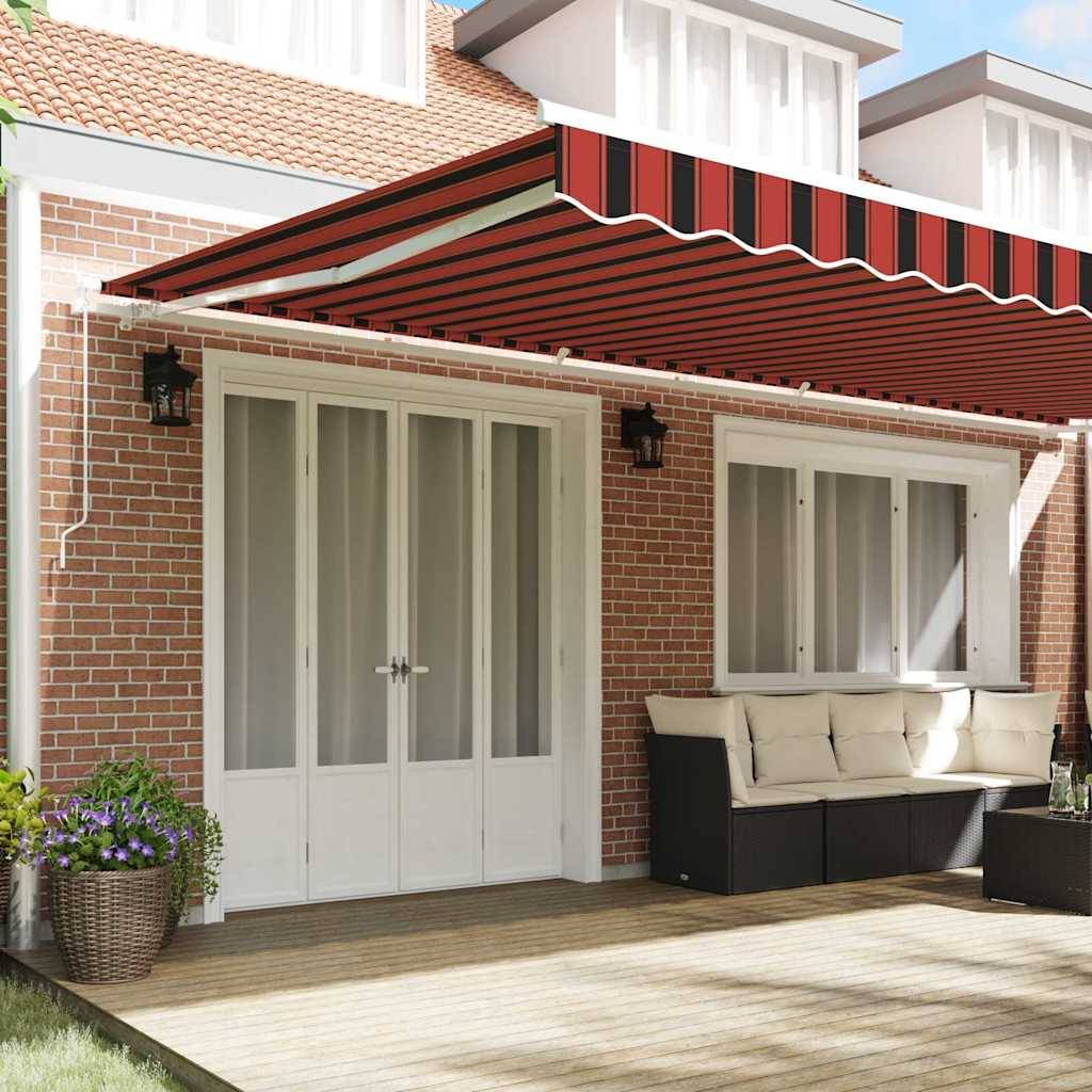 PANGIVO - Auvent rétractable aluminium et polyester orange et marron 600 x 300 cm - PANGIVO - Image 3