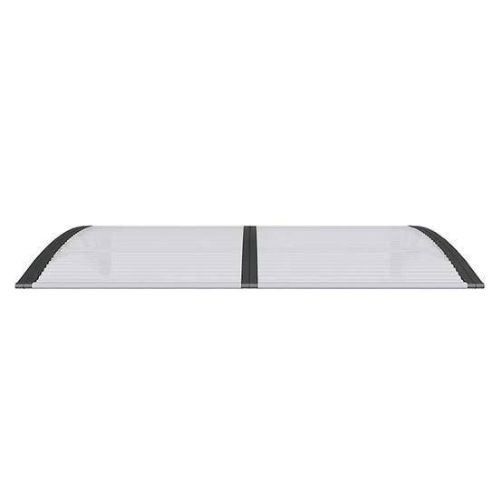 Store banne | Auvent de porte Noir 150x100 cm Polycarbonate Maison Chic - Image 4