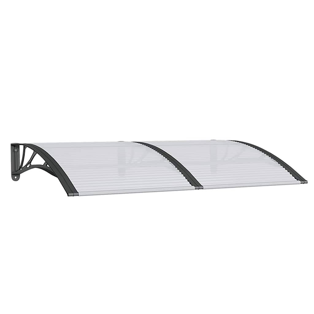 Store banne | Auvent de porte Noir 150x100 cm Polycarbonate Maison Chic - Image 1