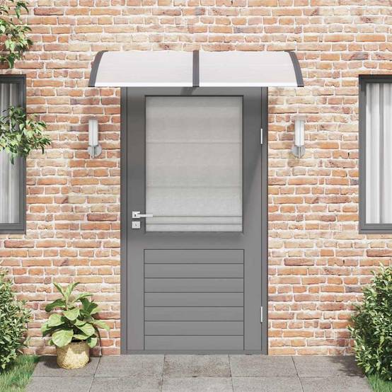 Store banne | Auvent de porte Noir 150x100 cm Polycarbonate Maison Chic - Image 3