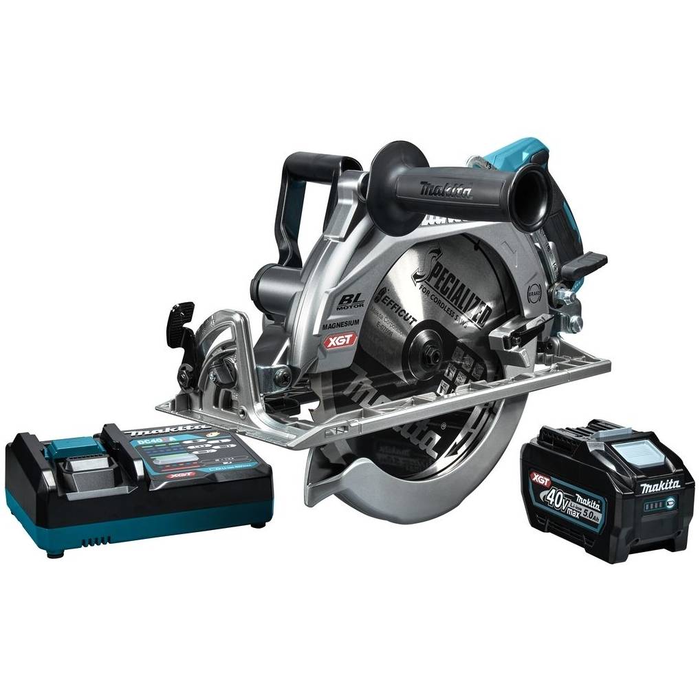 Makita - Scie circulaire sans fil 40V XGT à poignée arrière 260 mm - MAKITA - avec 1 batterie 40V 5Ah - chargeur - RS002GT101 - Image 1