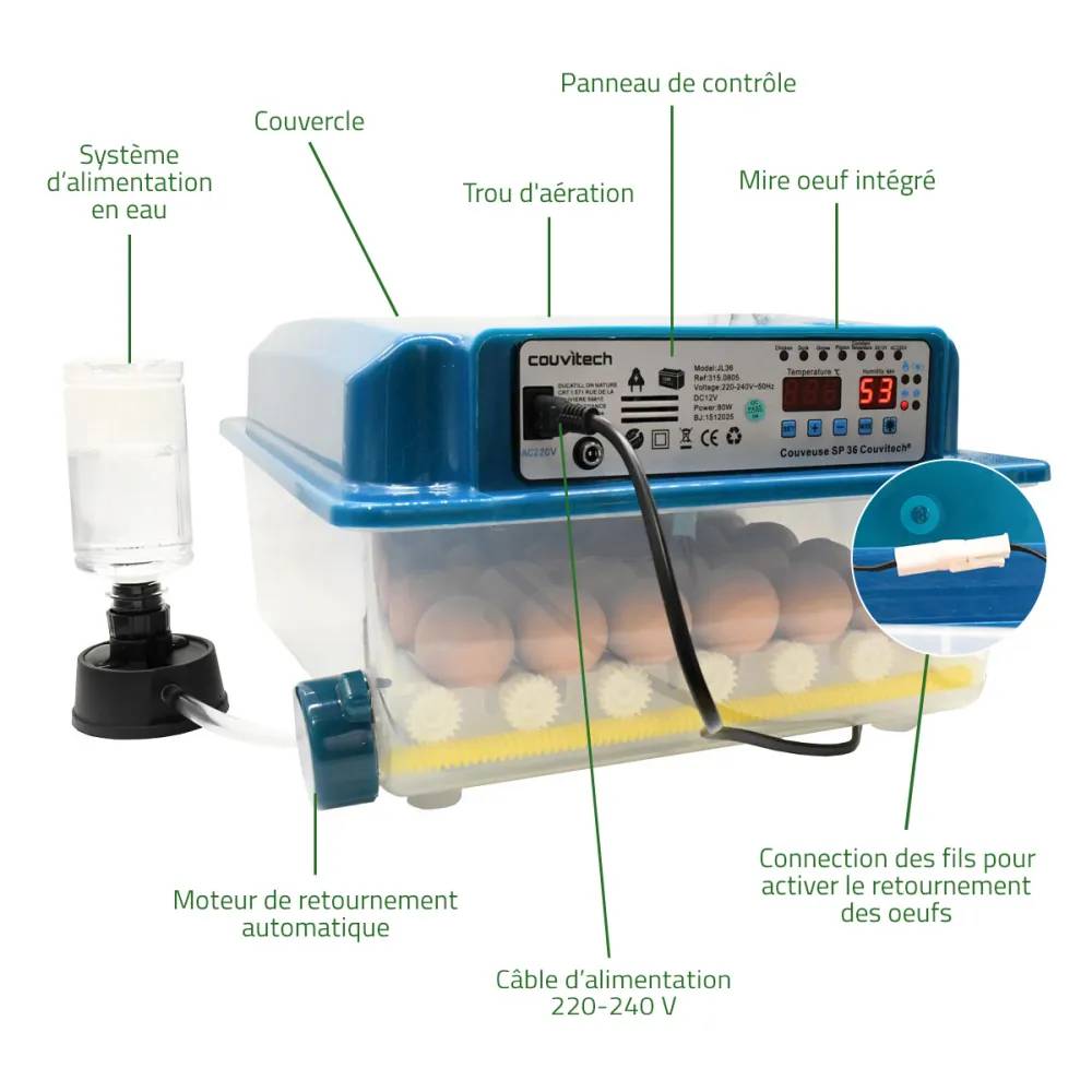 Couveuse Automatique SP Couvitech® 36 Œufs Couvitech - Image 2