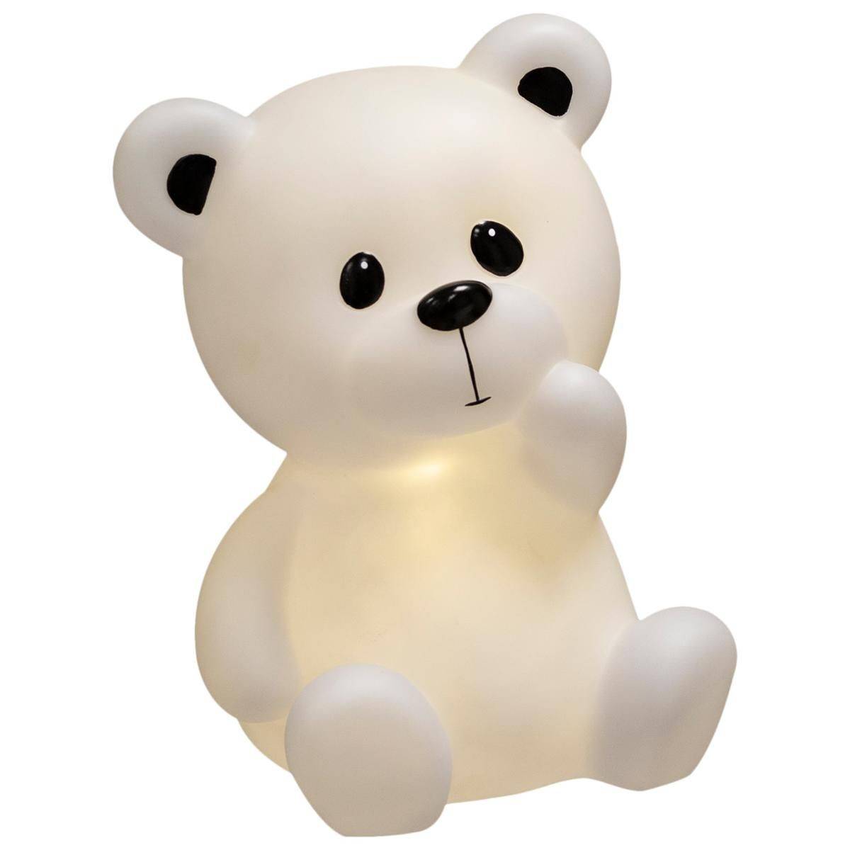 Veilleuse Enfant à Poser "Ourson" 30cm Blanc