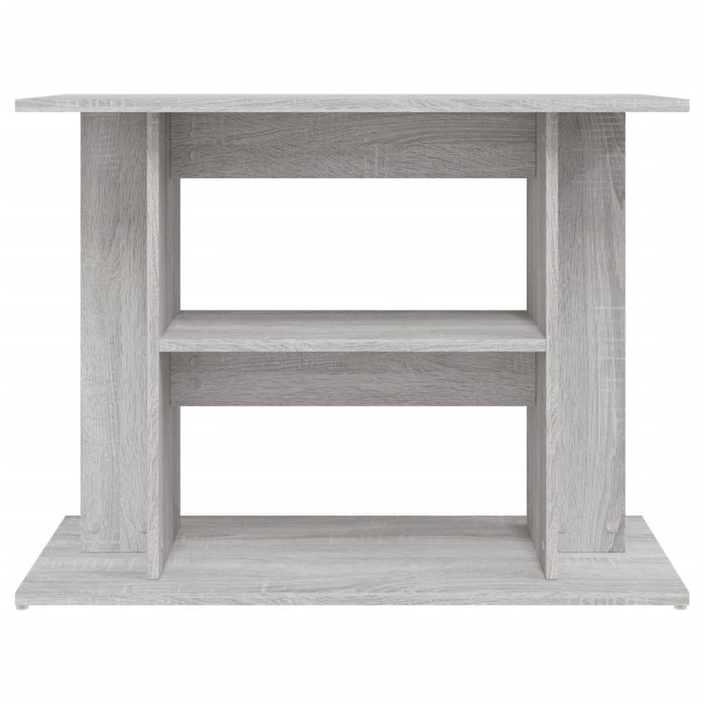 Meuble Aquarium Bois d'Ingénierie Support Rangement 80x35x60cm Gris Sonoma - ComfortXL Outdoor Living - Image 4