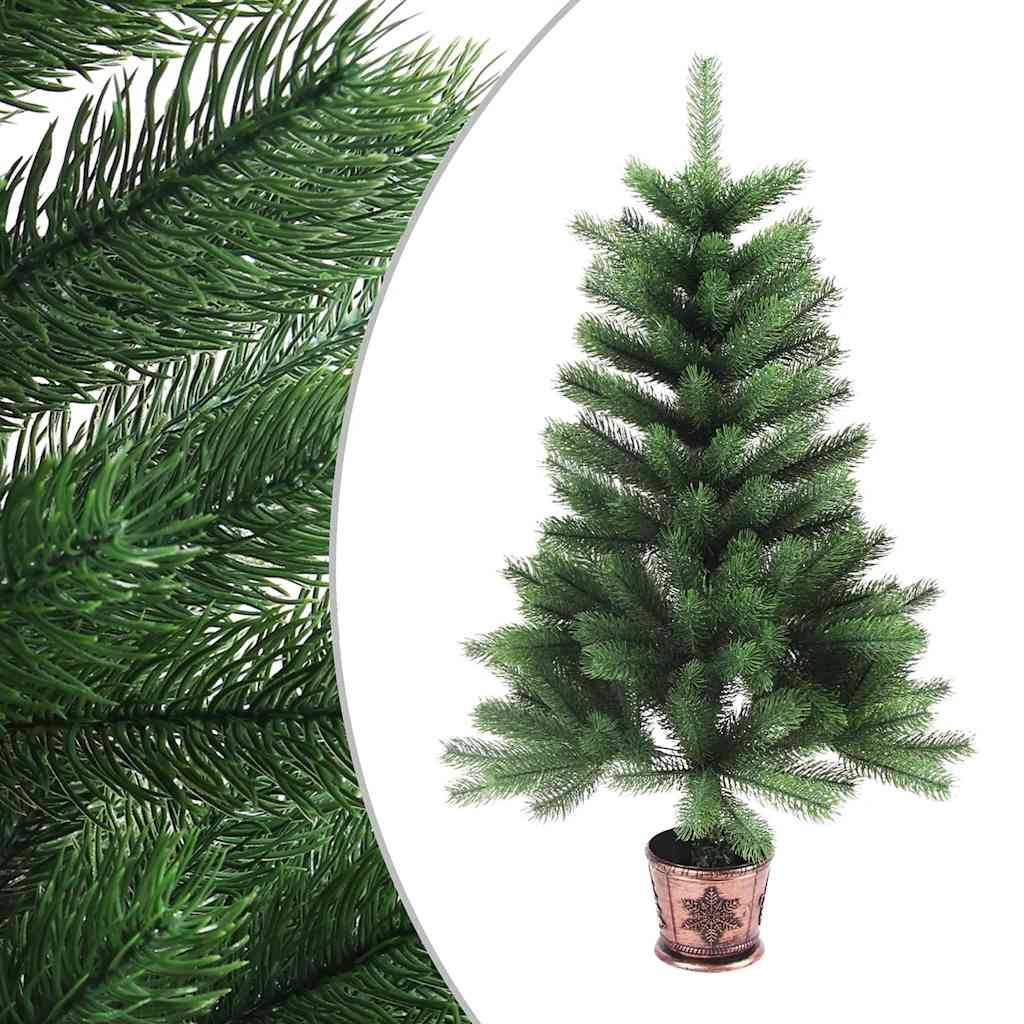 ComfortXL - Petit Sapin de Noël Artificiel PE en Panier avec LED Vert 65 cm – ComfortXL Outdoor Living - Image 2