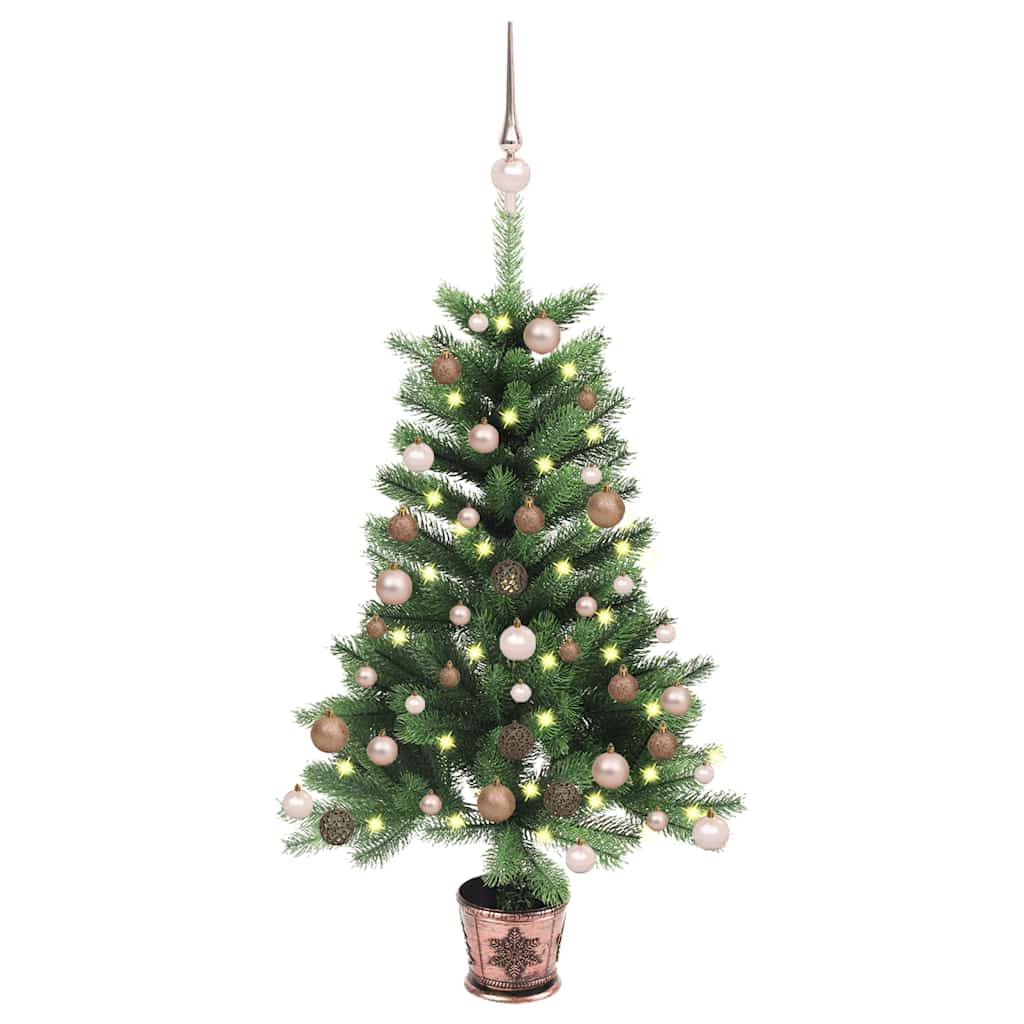 ComfortXL - Petit Sapin de Noël Artificiel PE en Panier avec LED Vert 65 cm – ComfortXL Outdoor Living