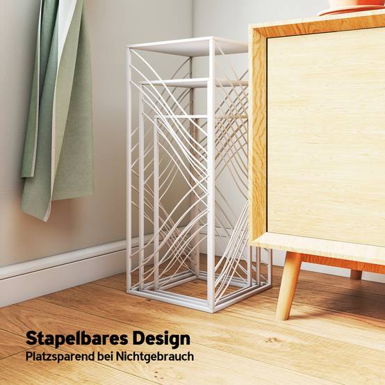Lot de 3 supports plantes métal intérieur extérieur gigognes empilables 30x70 cm blanc - ComfortXL Outdoor Living - Image 7