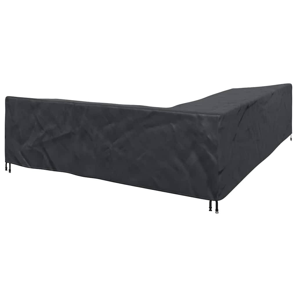Grande Housse Salon de Jardin d'Angle Tissu Oxford 210D Imperméable Noir 330x255x80 cm – ComfortXL Outdoor Living - Image 3