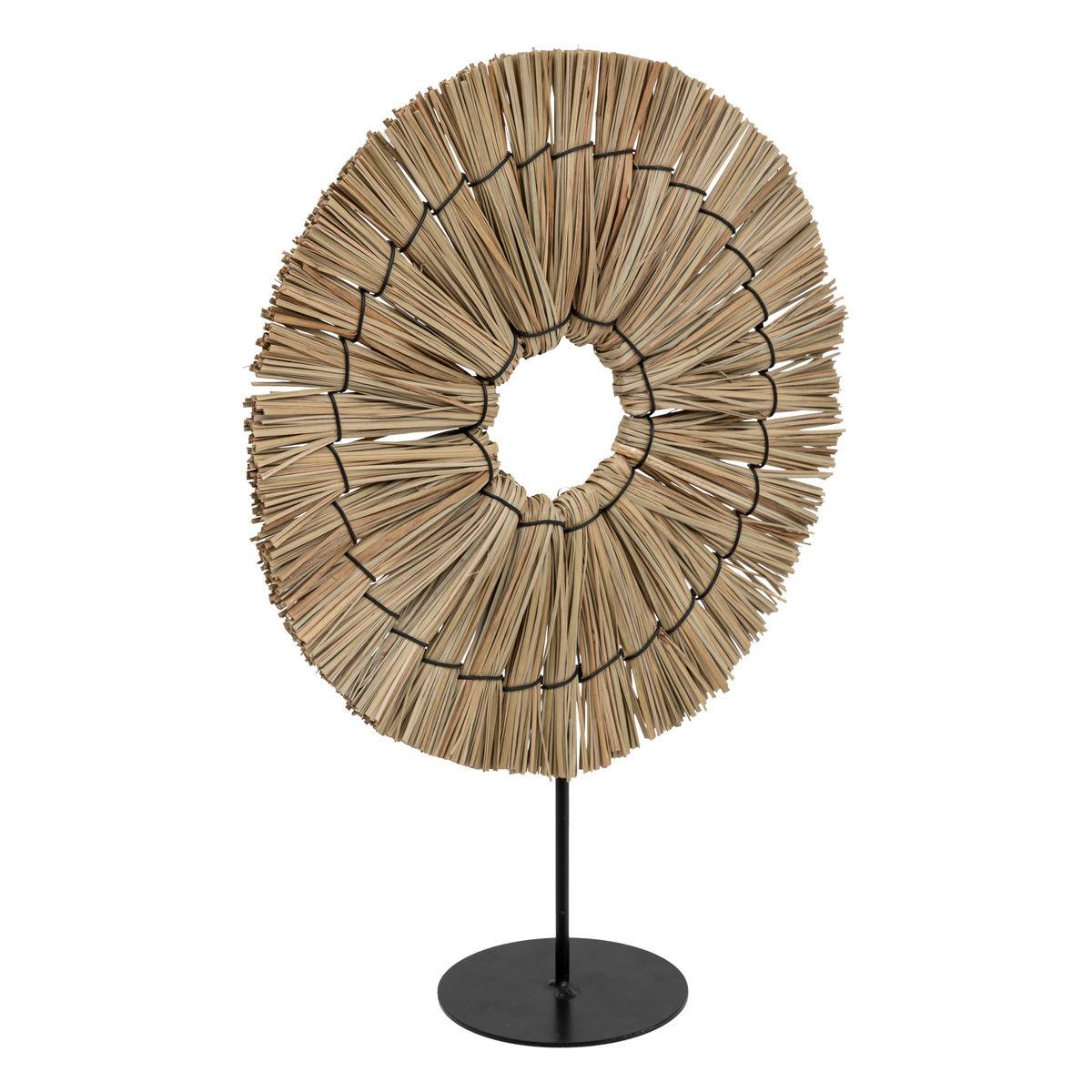 Objet déco Soleil en raphia et métal H 31 cm - Image 1
