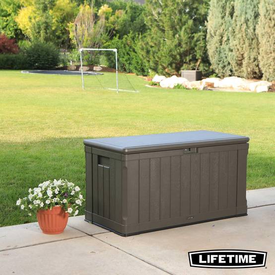 Lifetime - Coffre de rangement d'exterieur résine verrouillable 439L LIFETIME #60089 - Image 3