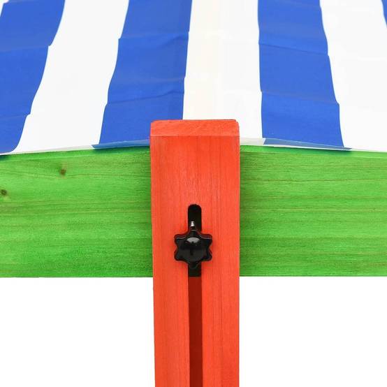 Bac à sable - Maison de jeu pour enfants avec toit réglable Bois de sapin Multicolore UV50 - Image 6