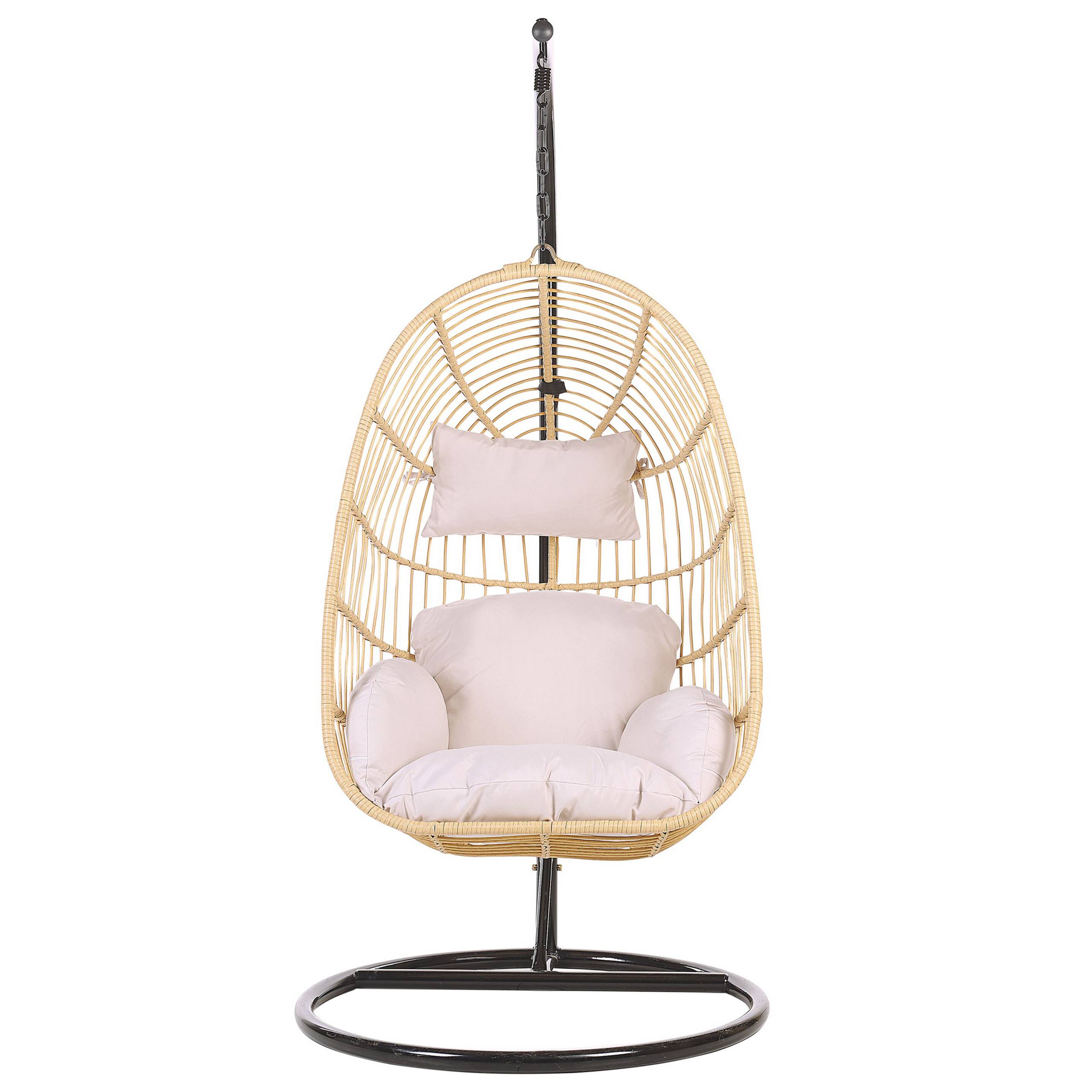Beliani - Chaise porte-à-faux Polyrotin Naturel CASOLI - 97x97x199- Beliani - Image 4