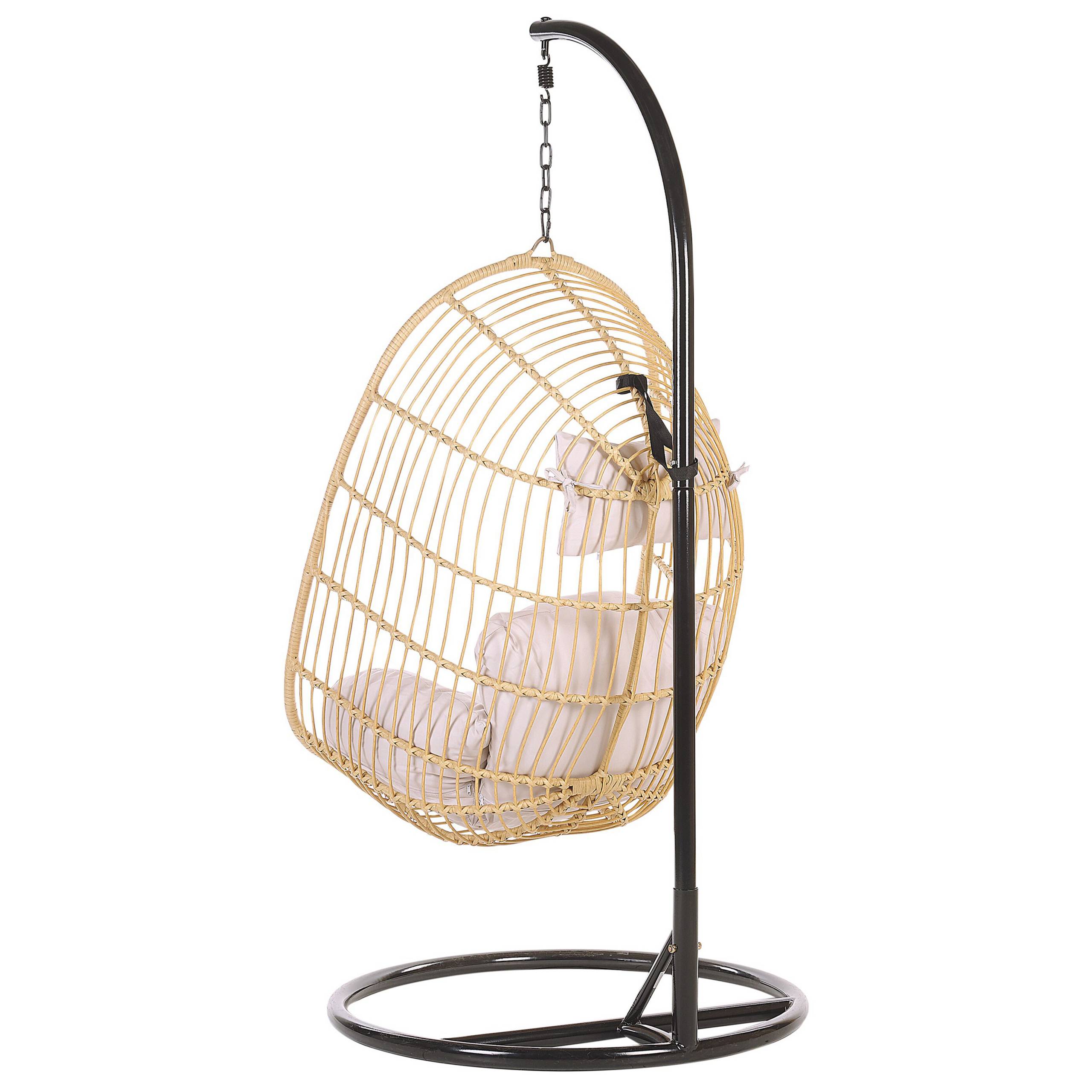 Beliani - Chaise porte-à-faux Polyrotin Naturel CASOLI - 97x97x199- Beliani - Image 5