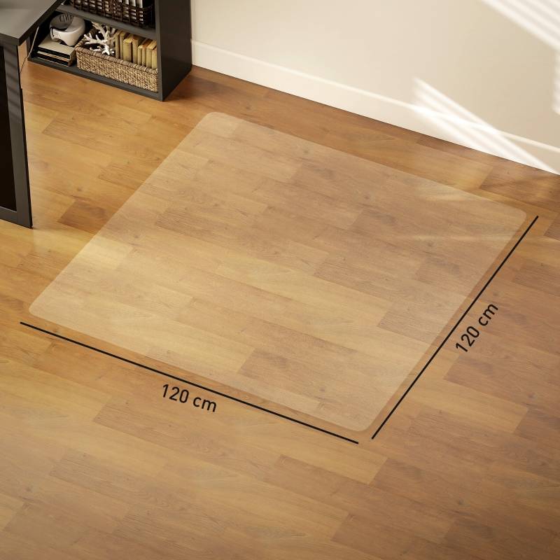 Tapis Protection Sol PVC Bureau Anti-rayures Translucide 120x120cm - ComfortXL Outdoor Living - Image 3