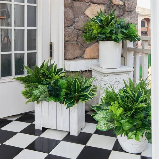 Lot de 18 plantes artificielles – Tiges de verdure imitation plastique pour décoration intérieure et extérieure, jardin suspendu-Lytech - Image 6
