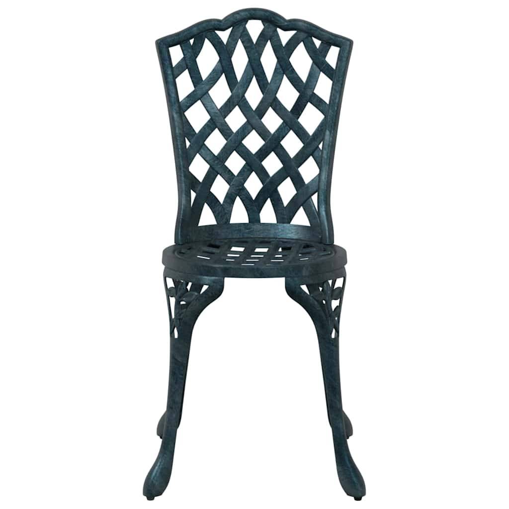 Ensemble de tables de jardin aluminium coulé vert 80 x 80 x 75 cm - PANGIVO - Image 7