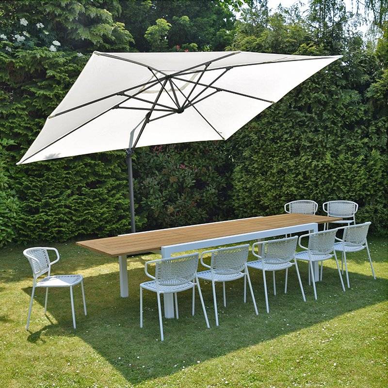 Parasol déporté écru 4x3 m Mercuria - Gecko Jardin - Image 1