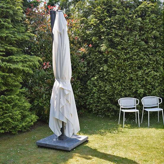 Parasol déporté écru 4x3 m Mercuria - Gecko Jardin - Image 3