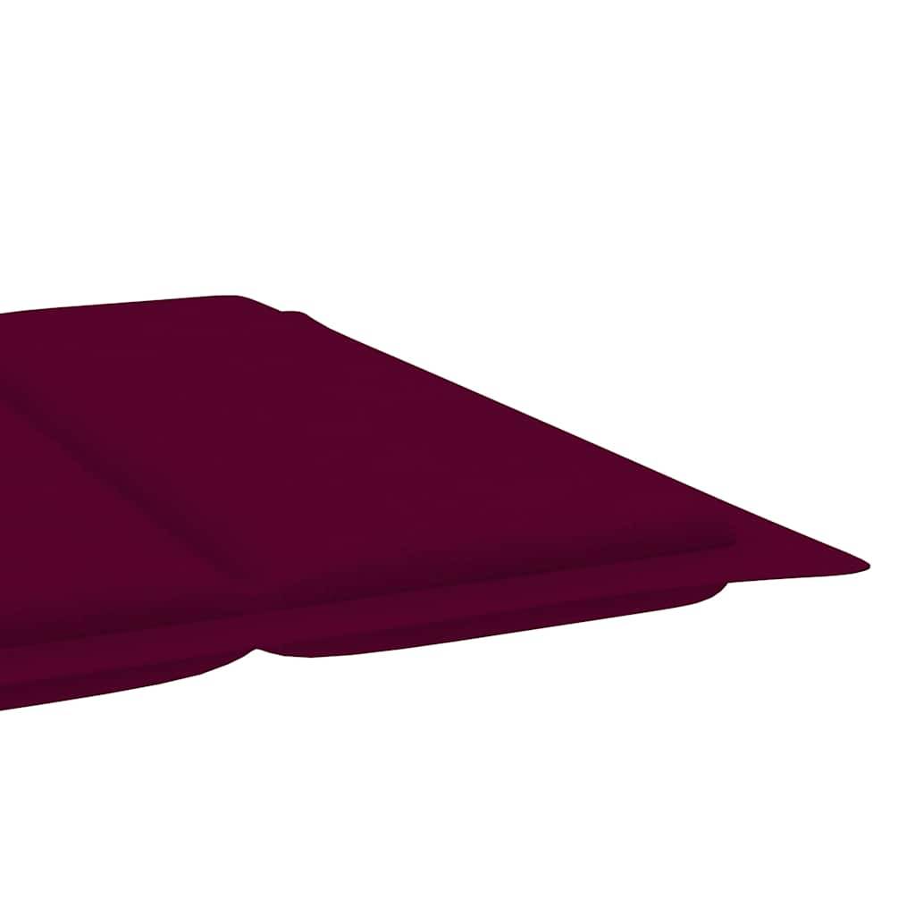 Chaise longue | Transat | Bain de soleil de jardin avec coussin Bois d'acacia solide - Image 8