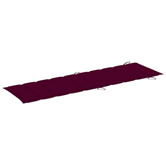 Chaise longue | Transat | Bain de soleil de jardin avec coussin Bois d'acacia solide - Image 10