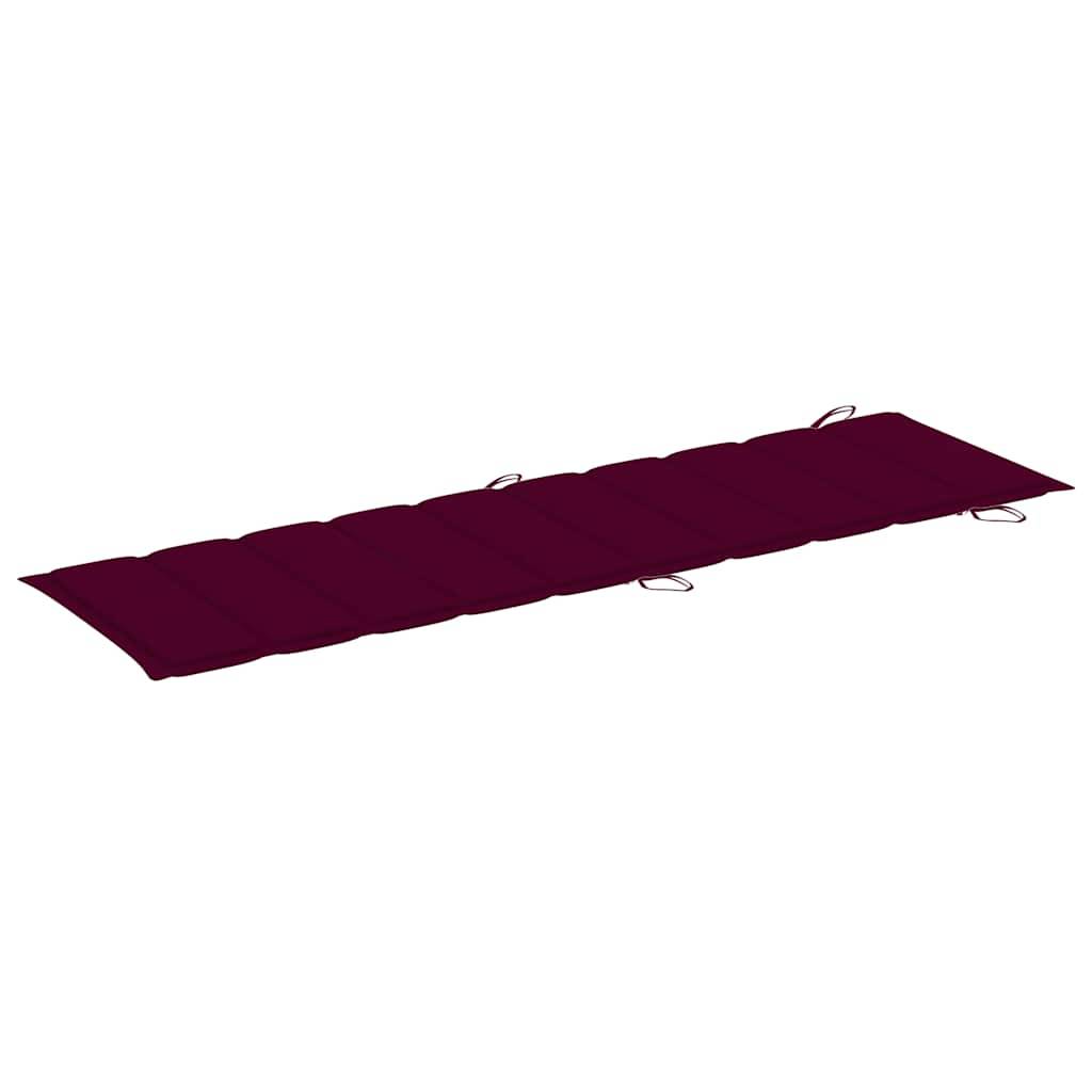 Chaise longue | Transat | Bain de soleil de jardin avec coussin Bois d'acacia solide - Image 10
