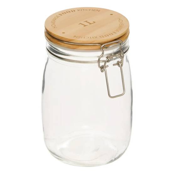 Bocal en Verre "Wording" 1L Transparent - Image 1