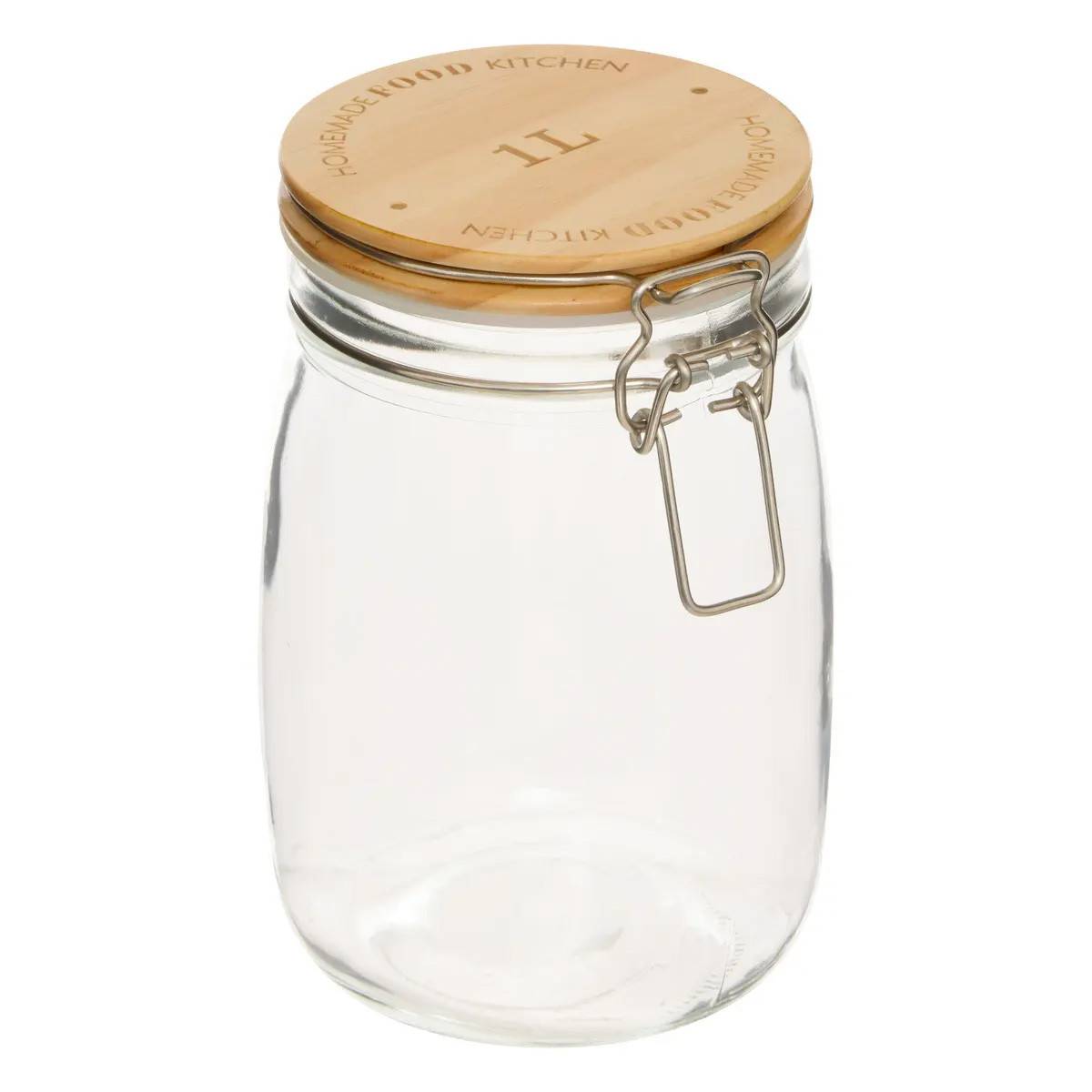 Bocal en Verre "Wording" 1L Transparent - Image 1