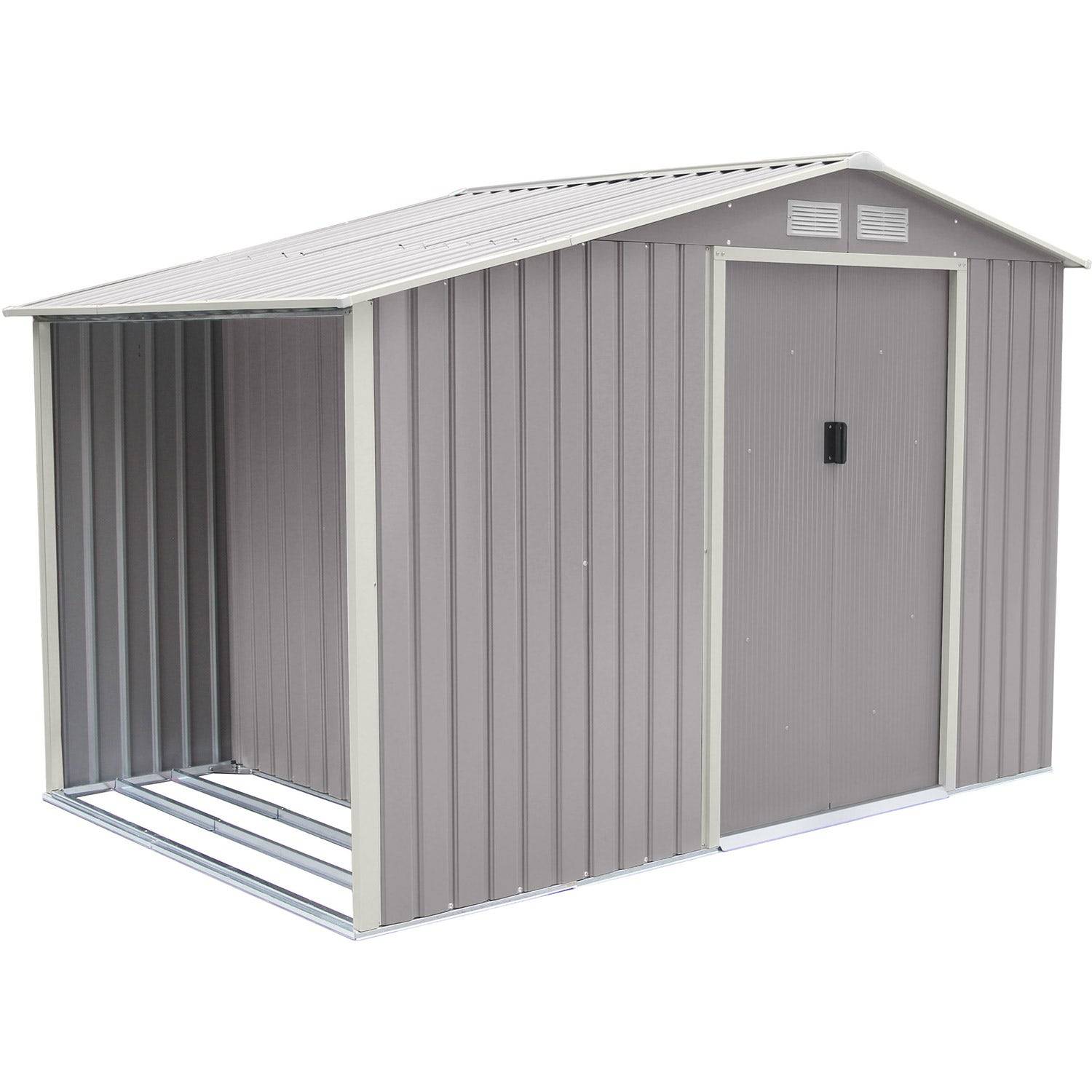 Abri de jardin métal avec bûcher 4,85 m² Trigano + kit d'ancrage - Image 1