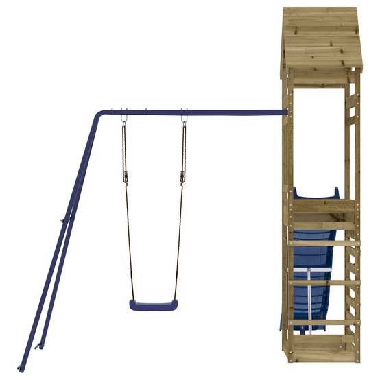 Aire de jeux d'extérieur - Jeu Plein air enfant bois de pin imprégné-JU1509 - Image 4