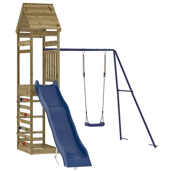 Aire de jeux d'extérieur - Jeu Plein air enfant bois de pin imprégné-JU1509 - Image 3