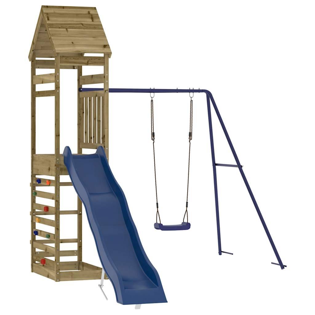 Aire de jeux d'extérieur - Jeu Plein air enfant bois de pin imprégné-JU1509 - Image 3