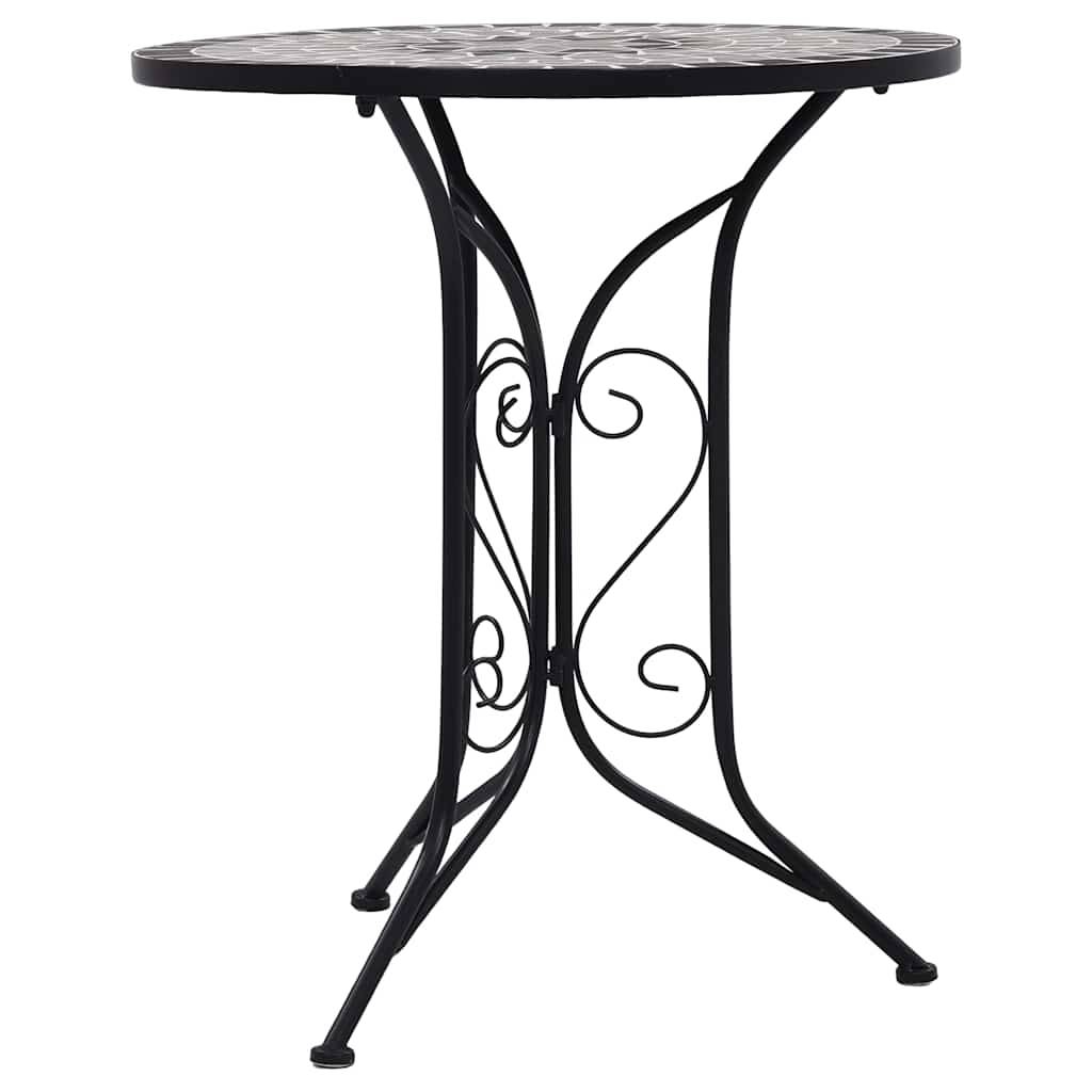 Table de jardin | Table de bistro mosaïque Gris 60 cm Céramique - Image 3