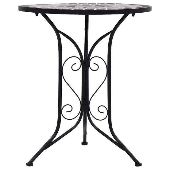Table de jardin | Table de bistro mosaïque Gris 60 cm Céramique - Image 1