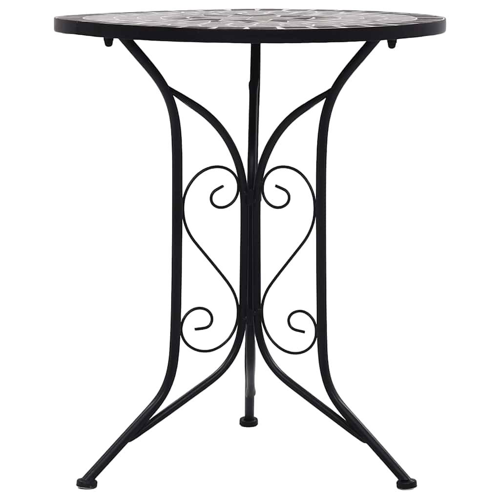 Table de jardin | Table de bistro mosaïque Gris 60 cm Céramique - Image 1