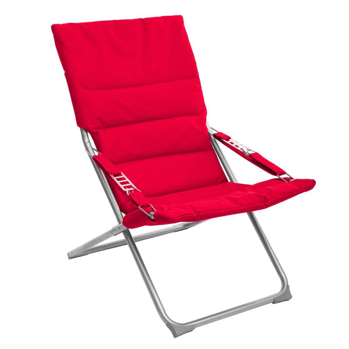 Hesperide - Fauteuil relax de jardin "Milos" grenade en acier traité époxy Hespéride - Image 2
