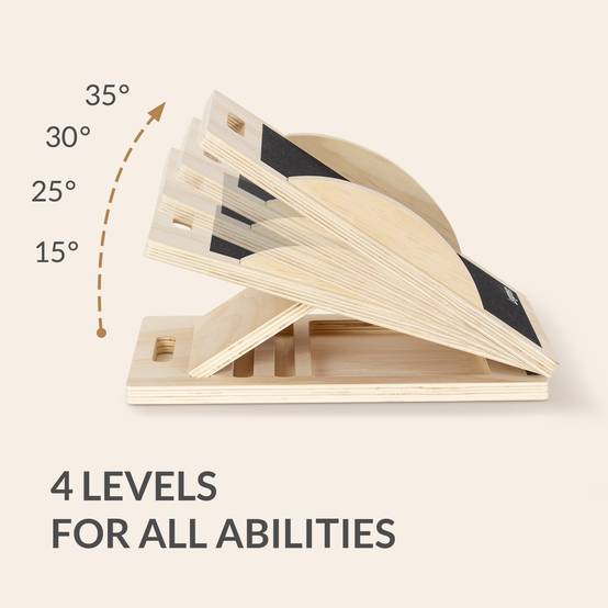 SOONHUA Planche inclinée professionnelle, planche d'inclinaison réglable pour étirement du mollet, 5 angles réglables, idéale pour l'exercice, la physiothérapie SOONHUA Planche inclinée professionnelle, planche d'inclinaison réglable pour étirement du mollet, 5 angles réglables, idéale pour l'exercice, la physiothérapie
