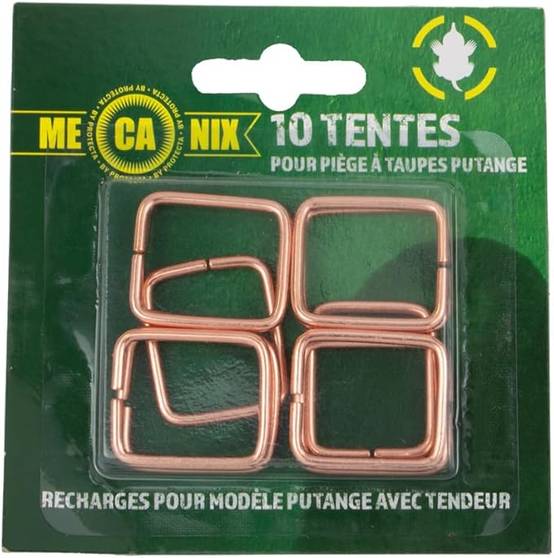 Mecanix - Recharge Piège à Taupes – Kit 10 Tentes- Anti-Taupes -MECANIX