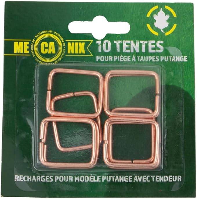 Mecanix - Recharge Piège à Taupes – Kit 10 Tentes- Anti-Taupes -MECANIX